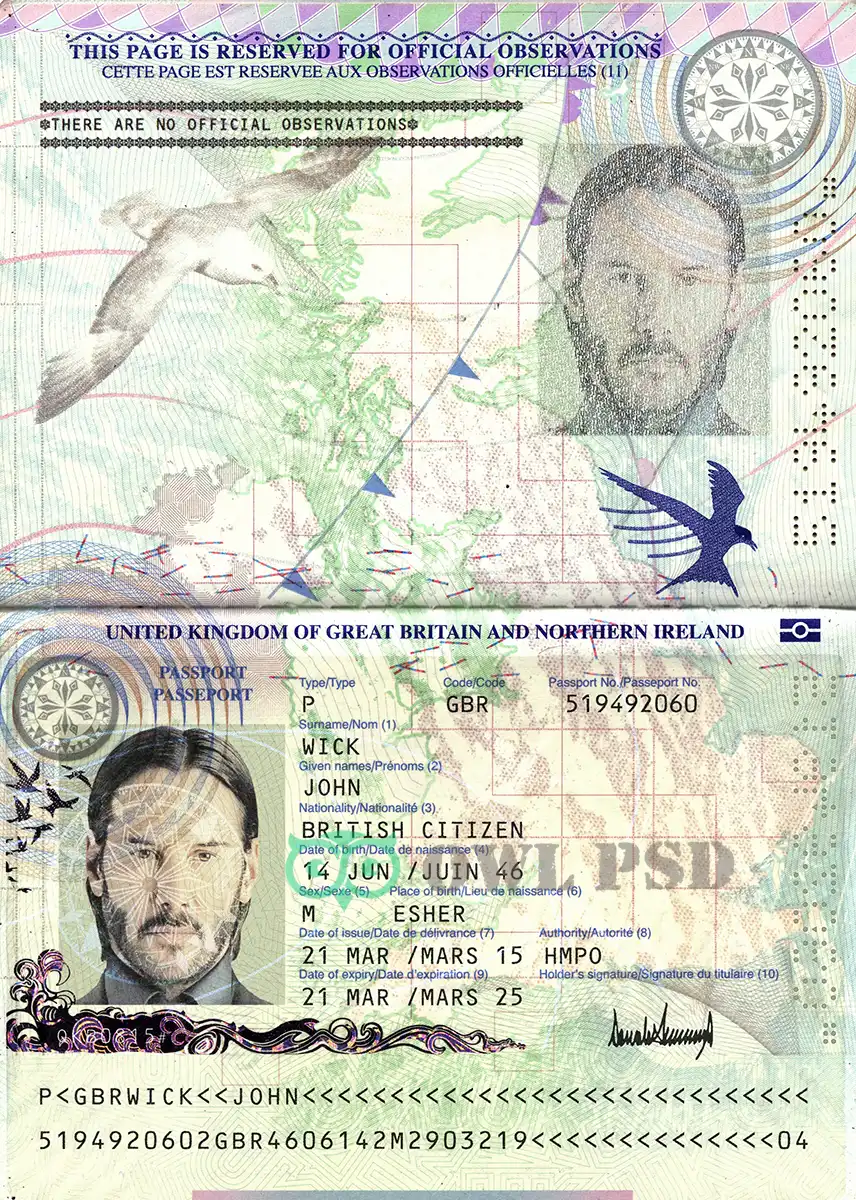 United Kingdom Passport Template 2011 preview image 1