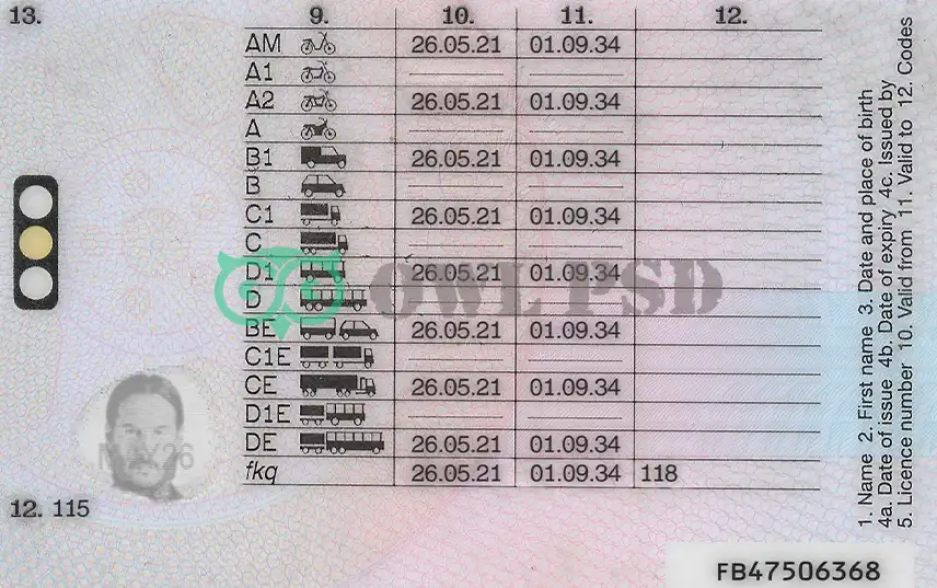 United Kingdom Driver License Template 2021 preview image 1