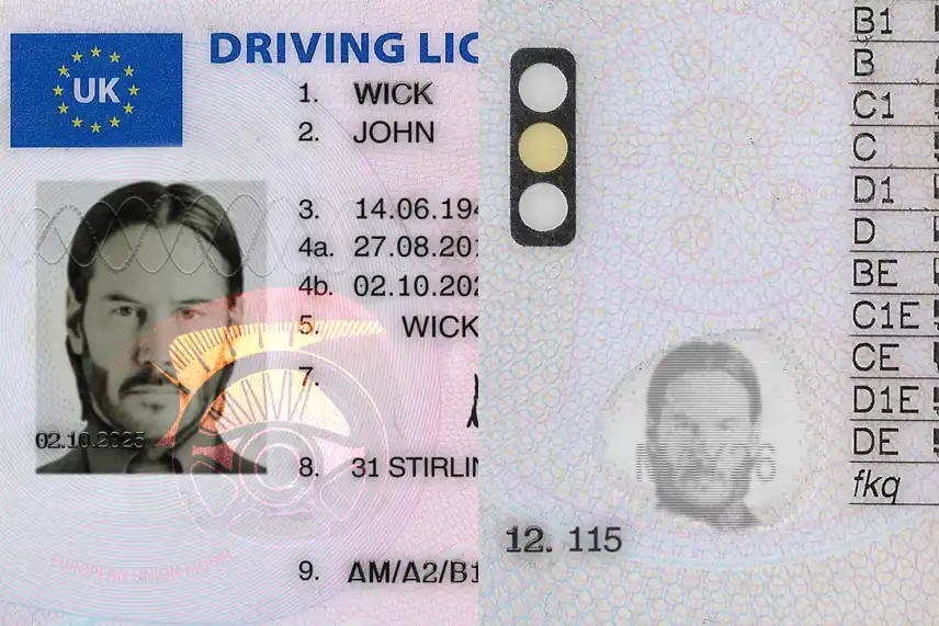 United Kingdom Driver License Template 2015 preview image 2