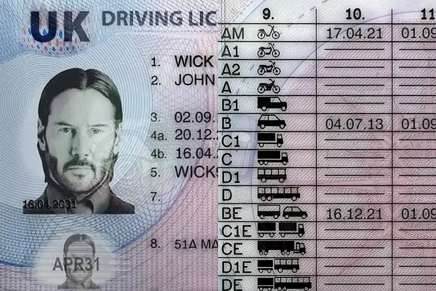 United Kingdom Driver License Template 2023 preview image 2