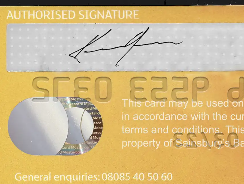 UK Sainsbury's Bank Credit Card Template preview image 2