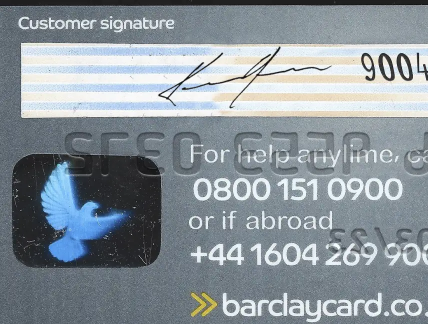UK Barclaycard Bank Credit Card Template preview image 2