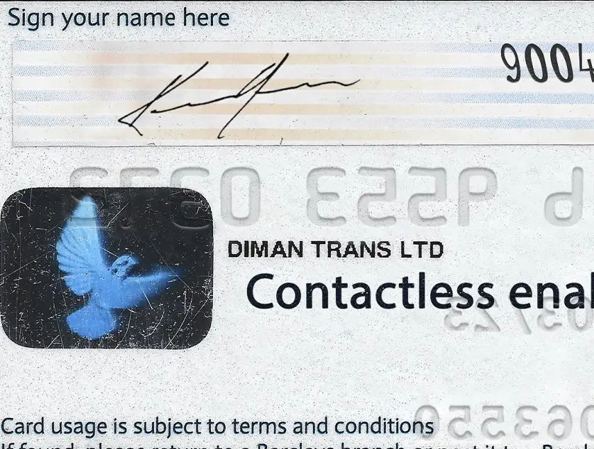 UK Barclays Bank Credit Card Template preview image 2