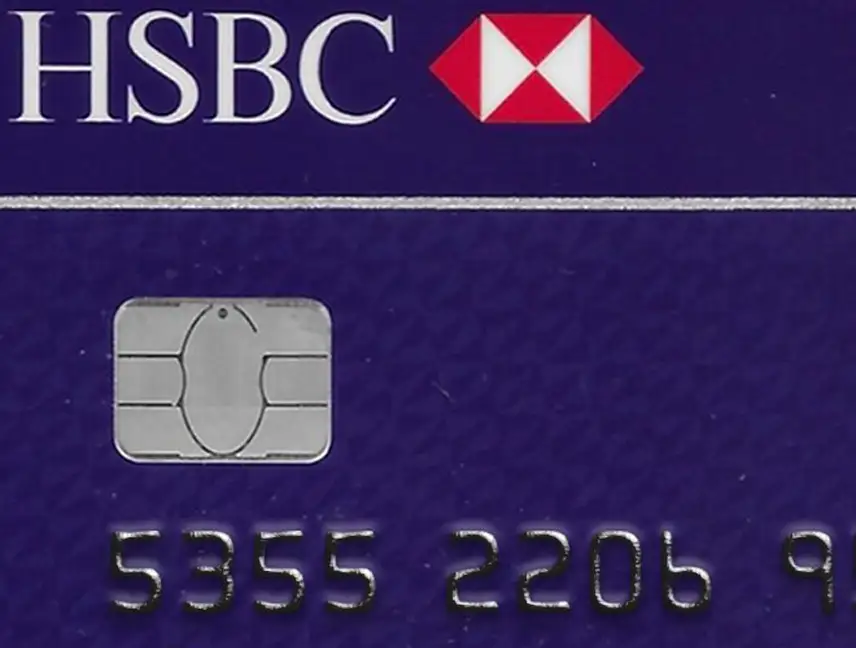 UK HSBC Bank Credit Card Template preview image 1