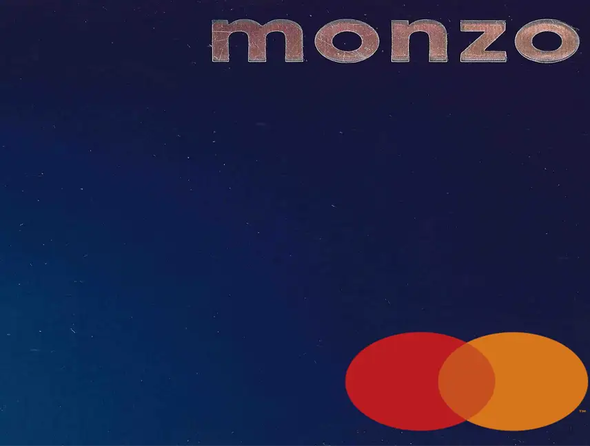 UK Monzo Bank Credit Card Template preview image 1