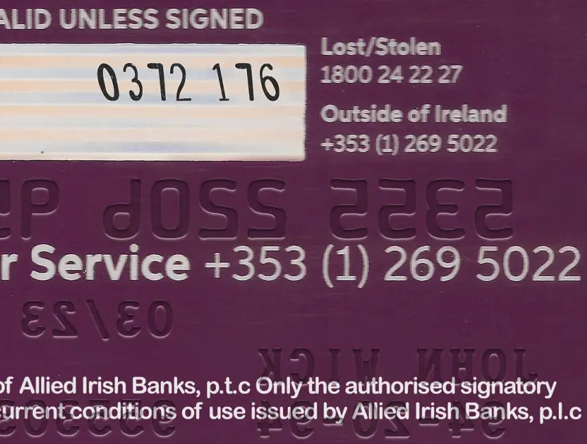 UK ABI Bank Credit Card Template preview image 2