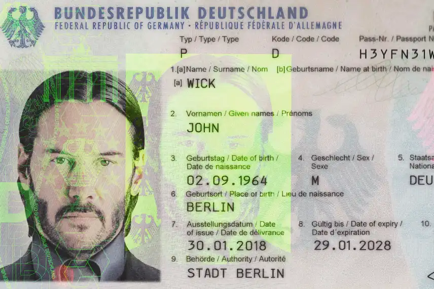 Germany Passport Template 2017 preview image 2