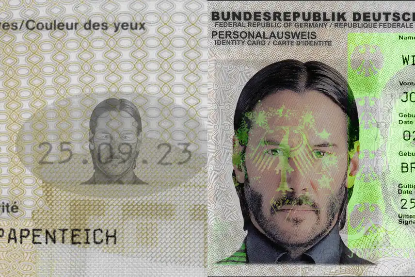Germany ID Card Template 2010 preview image 2