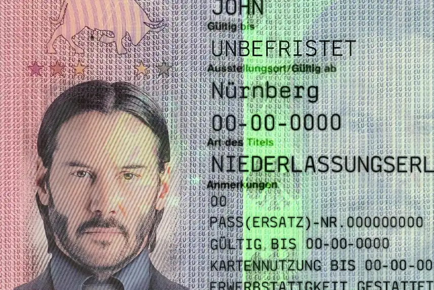 Germany Resident Card Template preview image 2