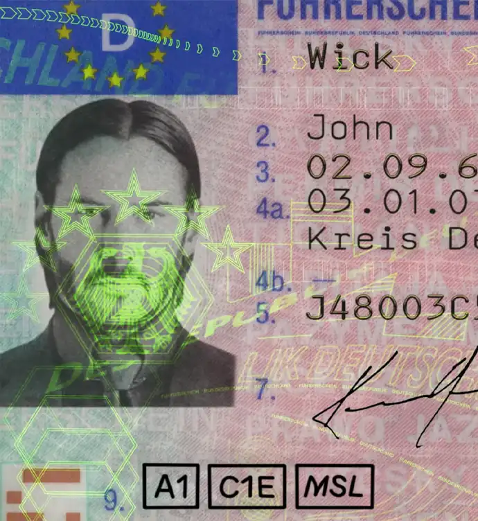 Germany Driver License Template 2001 preview image 1