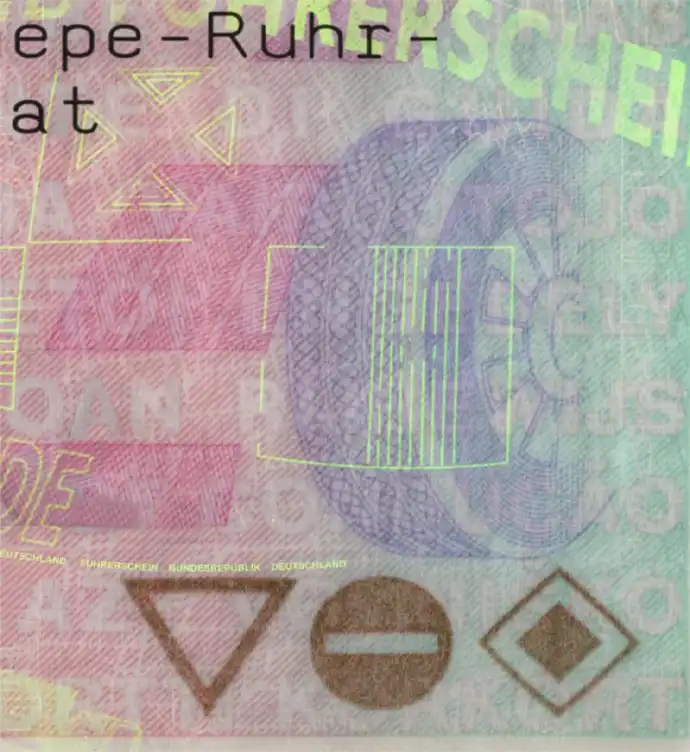 Germany Driver License Template 2001 preview image 3