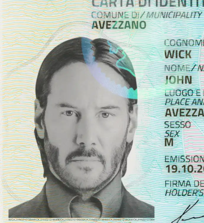 Italy ID Card Template 2016 preview image 1