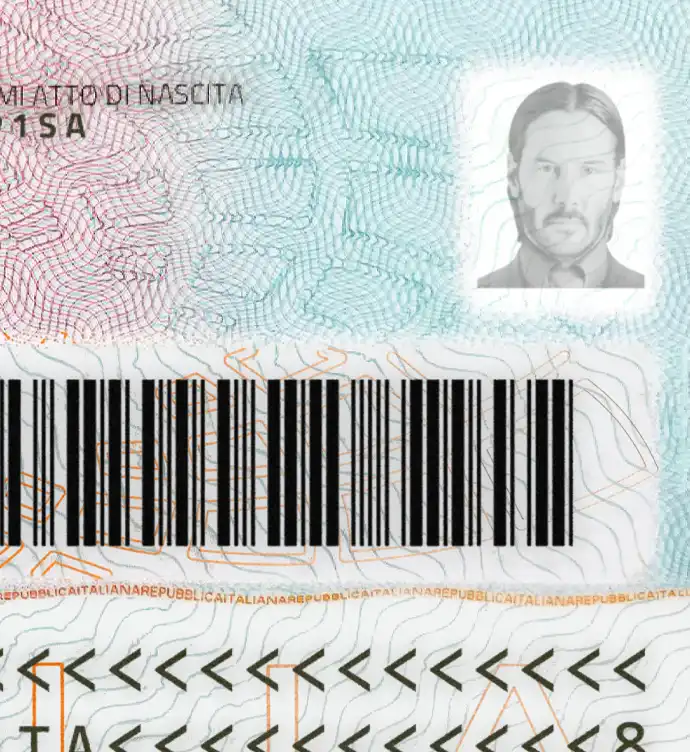 Italy ID Card Template 2016 preview image 2