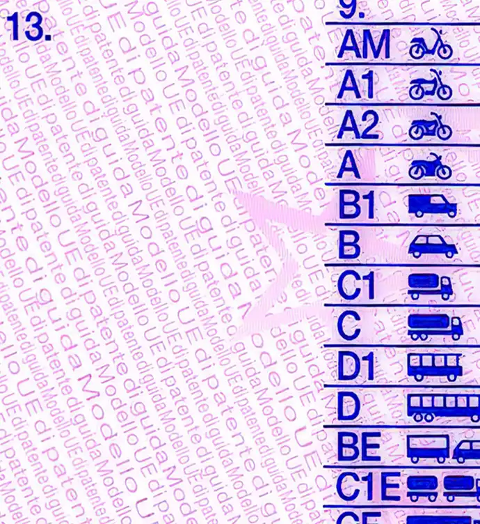 Italy Driver License Template 2013 preview image 2