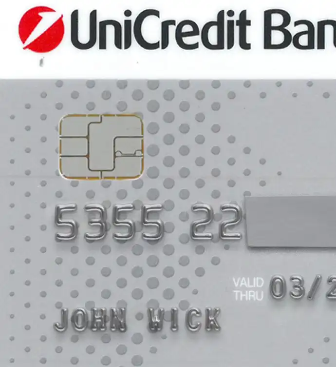 Italy UniCredit Bank Credit Card Template preview image 1
