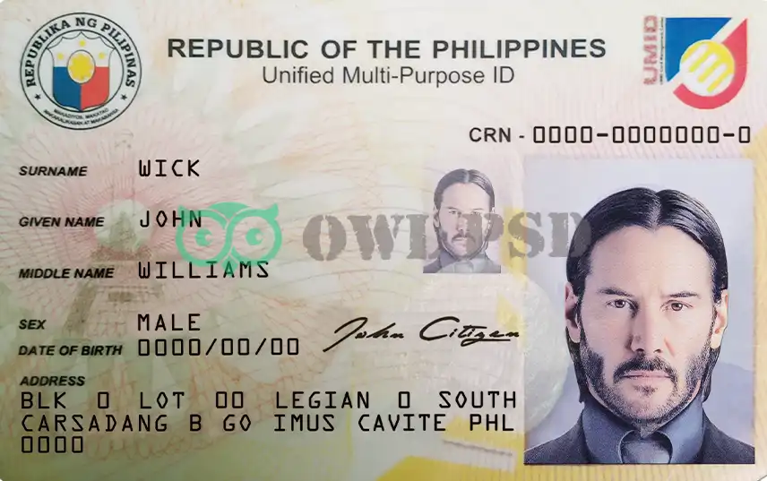 Philippines ID Card Template preview image 1