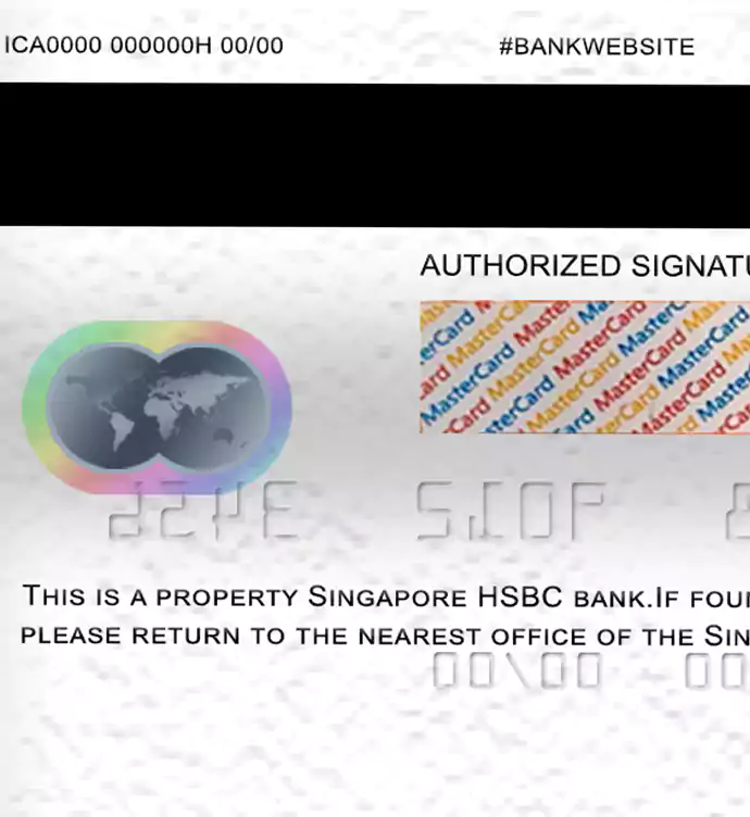 Singapore HSBC Bank Credit Card Template preview image 2