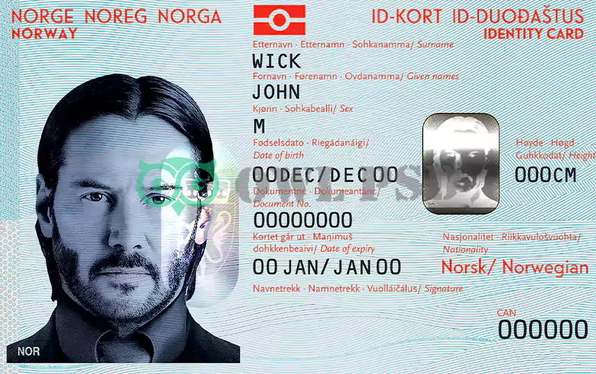 Norway ID Card Template 2020 preview image 1
