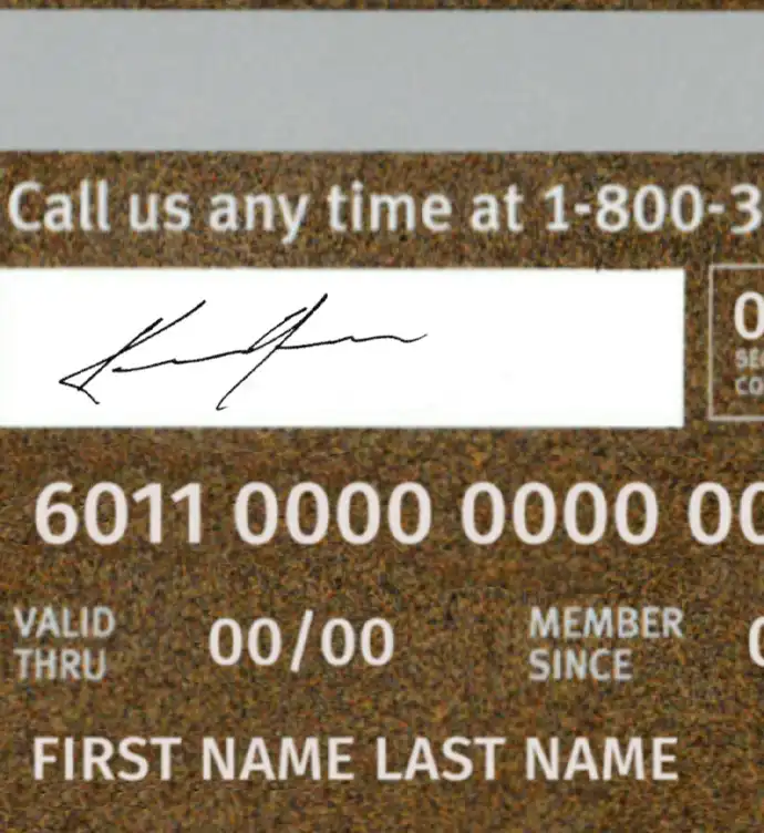 United States Discovered Gold Credit Card Template preview image 2