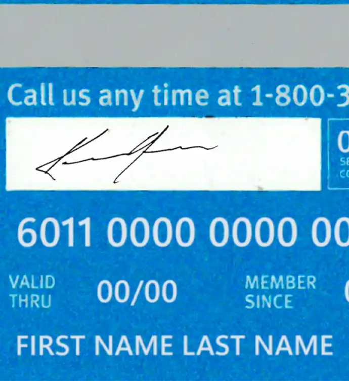 United States Discovered Blue Credit Card Template preview image 2