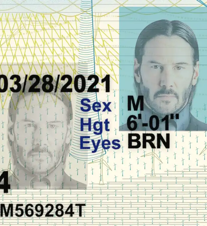 United States (Iowa) Driver License Old Template preview image 2