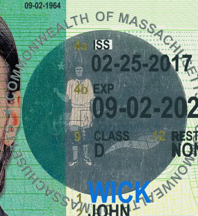 United States (Massachusetts) Driver License Old Template preview image 2