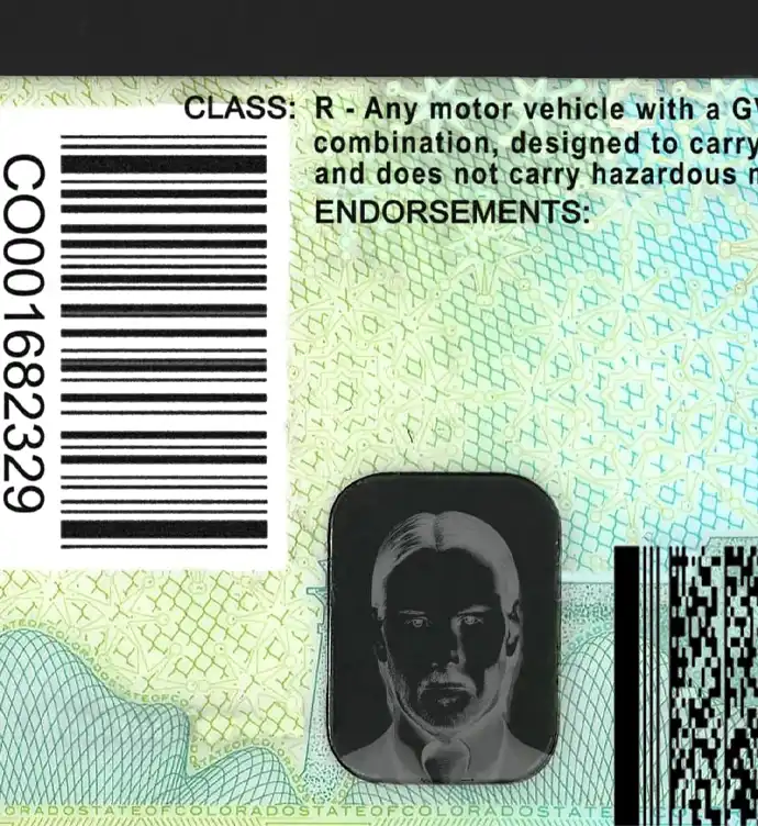 United States (Colorado) Driver License New V1 Template preview image 3
