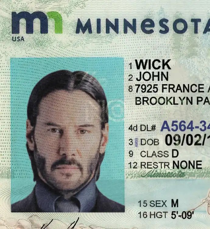 United States (Minnesota) Driver License New Template preview image 1