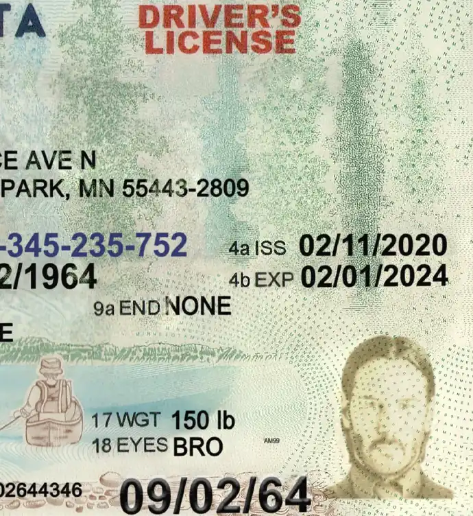 United States (Minnesota) Driver License New Template preview image 2