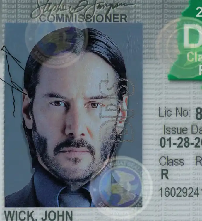 United States (Missisipi) Driver License Old Template preview image 1