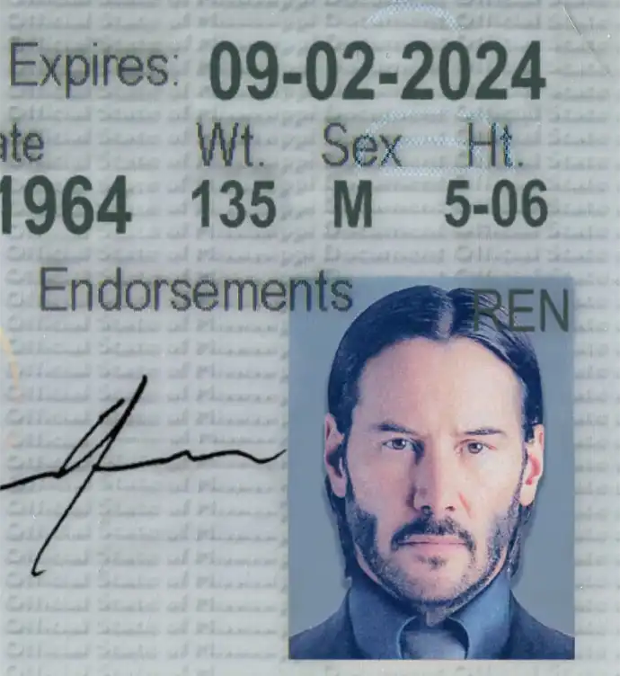 United States (Missisipi) Driver License Old Template preview image 2