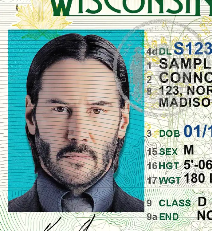 United States (Wisconsin) Driver License Old Template preview image 1