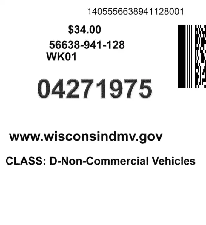 United States (Wisconsin) Driver License Old Template preview image 3