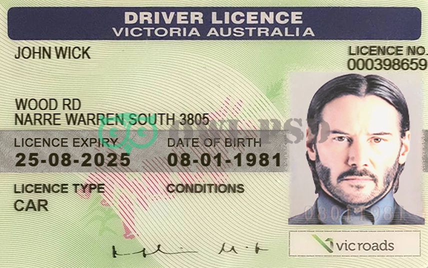 Australia (VIC) Driver License New Template preview image 1