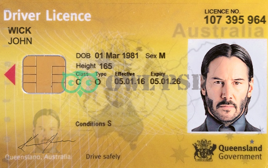 Australia (QLD) Driver License New Template preview image 1