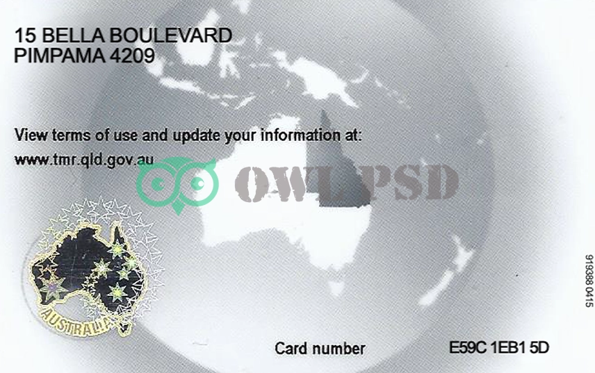 Australia (QLD) Driver License New Template preview image 2