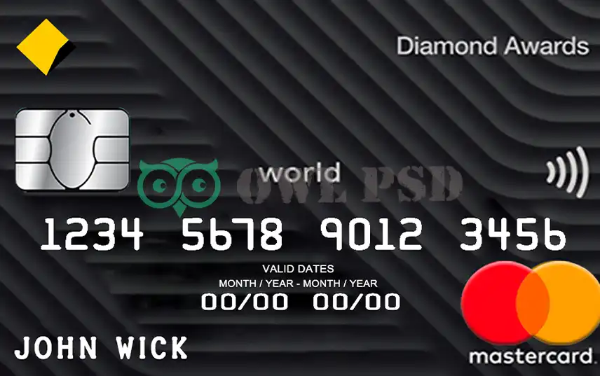 Australia Comm Bank Credit Card Template preview image 1