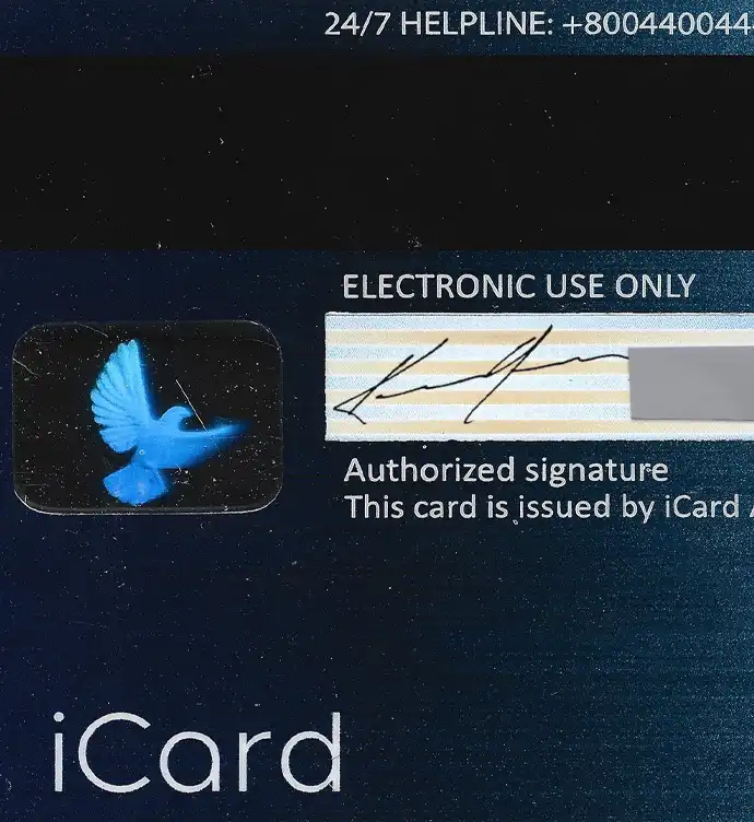 Bulgaria iCard Bank Credit Card Template preview image 3