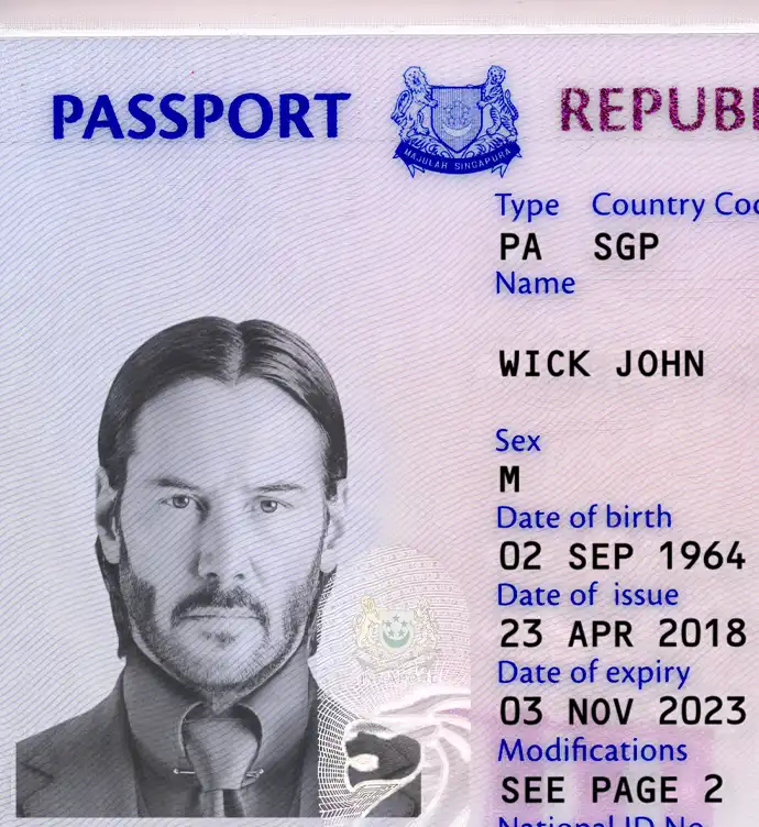 Singapore Passport Template 2017 preview image 2