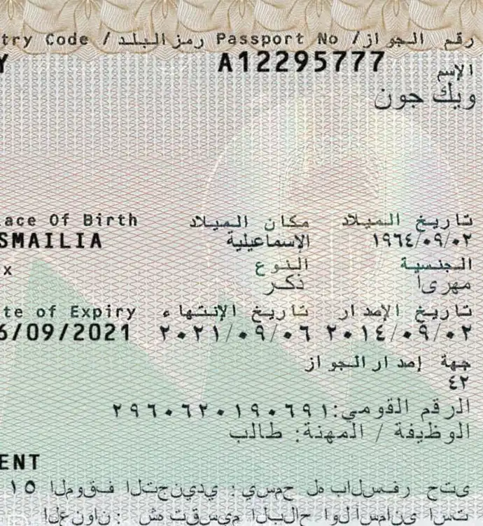 Egypt Passport Template 2008 preview image 3