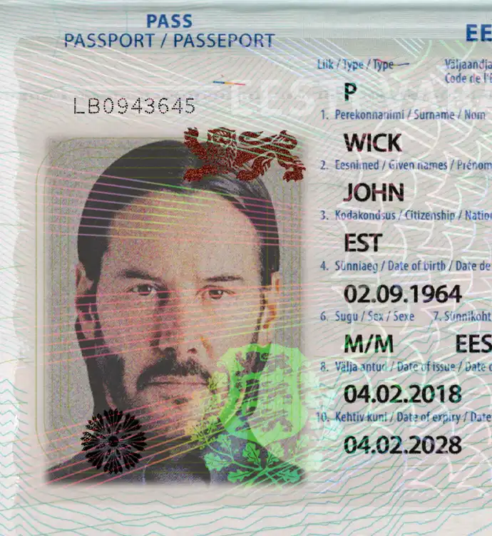 Estonia Passport Template 2014 preview image 2