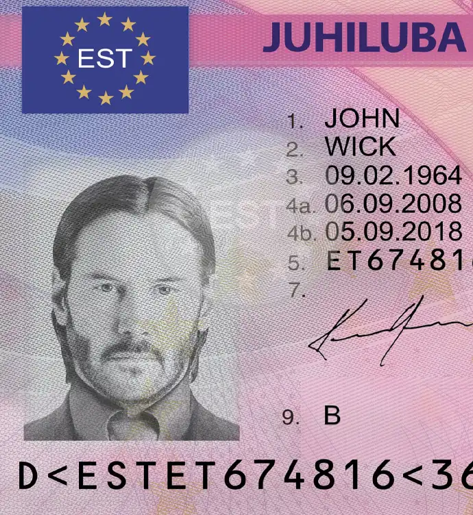 Estonia Driver License Template 2013 preview image 1