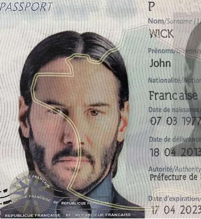 France Passport Template 2006 preview image 2