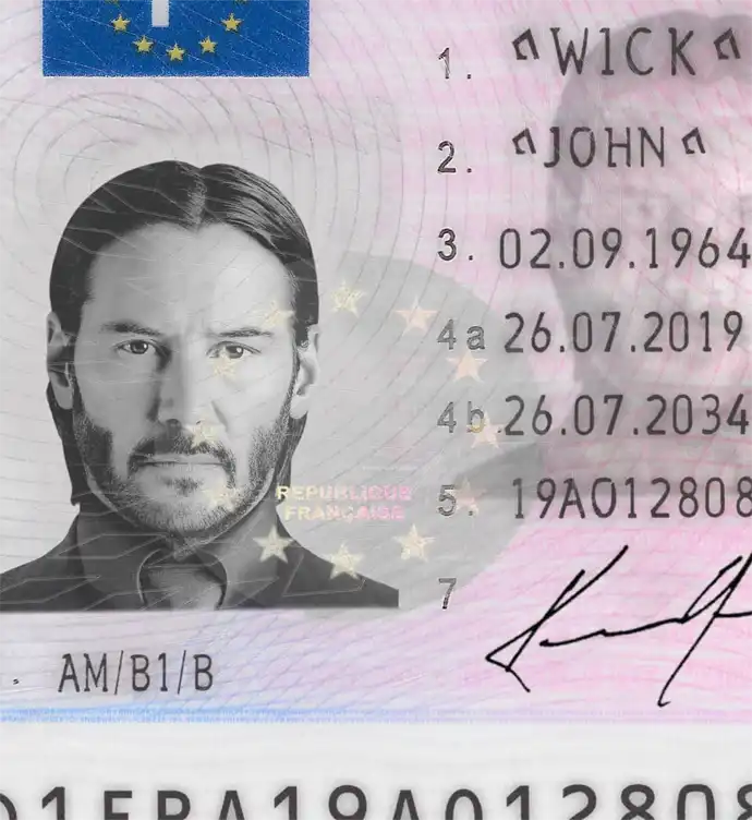 France Driver License Template 2015 preview image 1