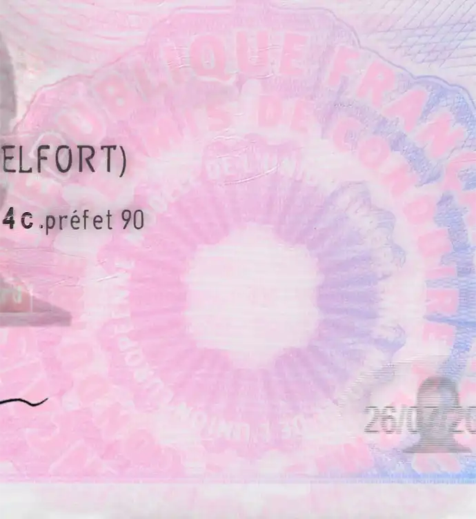 France Driver License Template 2015 preview image 2