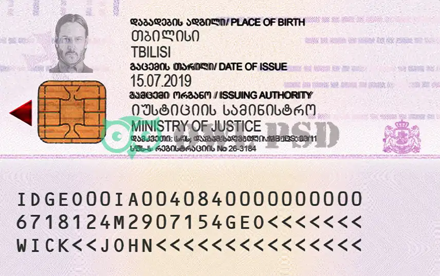 Georgia ID Card Template preview image 2