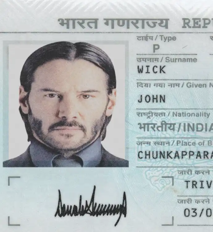 India Passport Template 2000 preview image 2