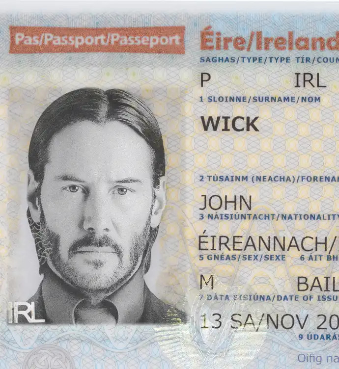 Ireland Passport Template 2013 preview image 2