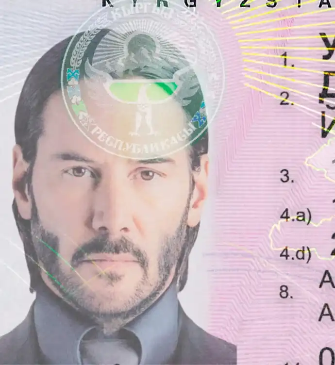 Kyrgyzstan Driver License Template 2012 preview image 1