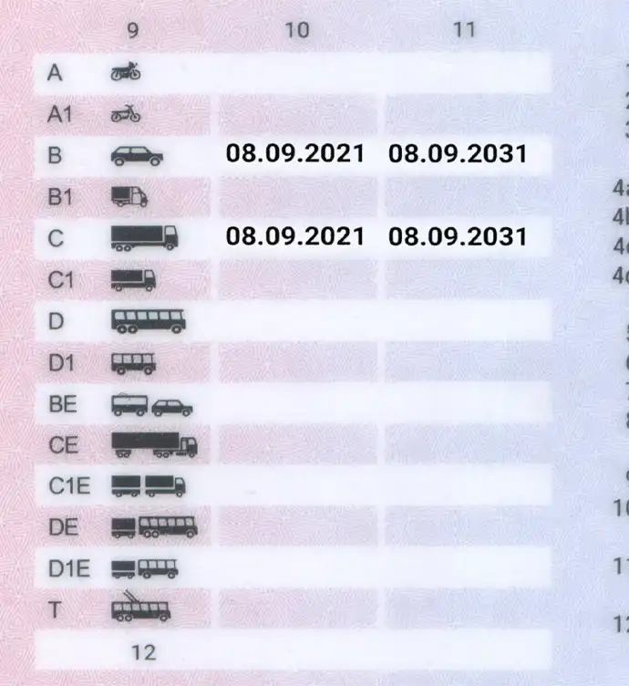 Kyrgyzstan Driver License Template 2021 preview image 2